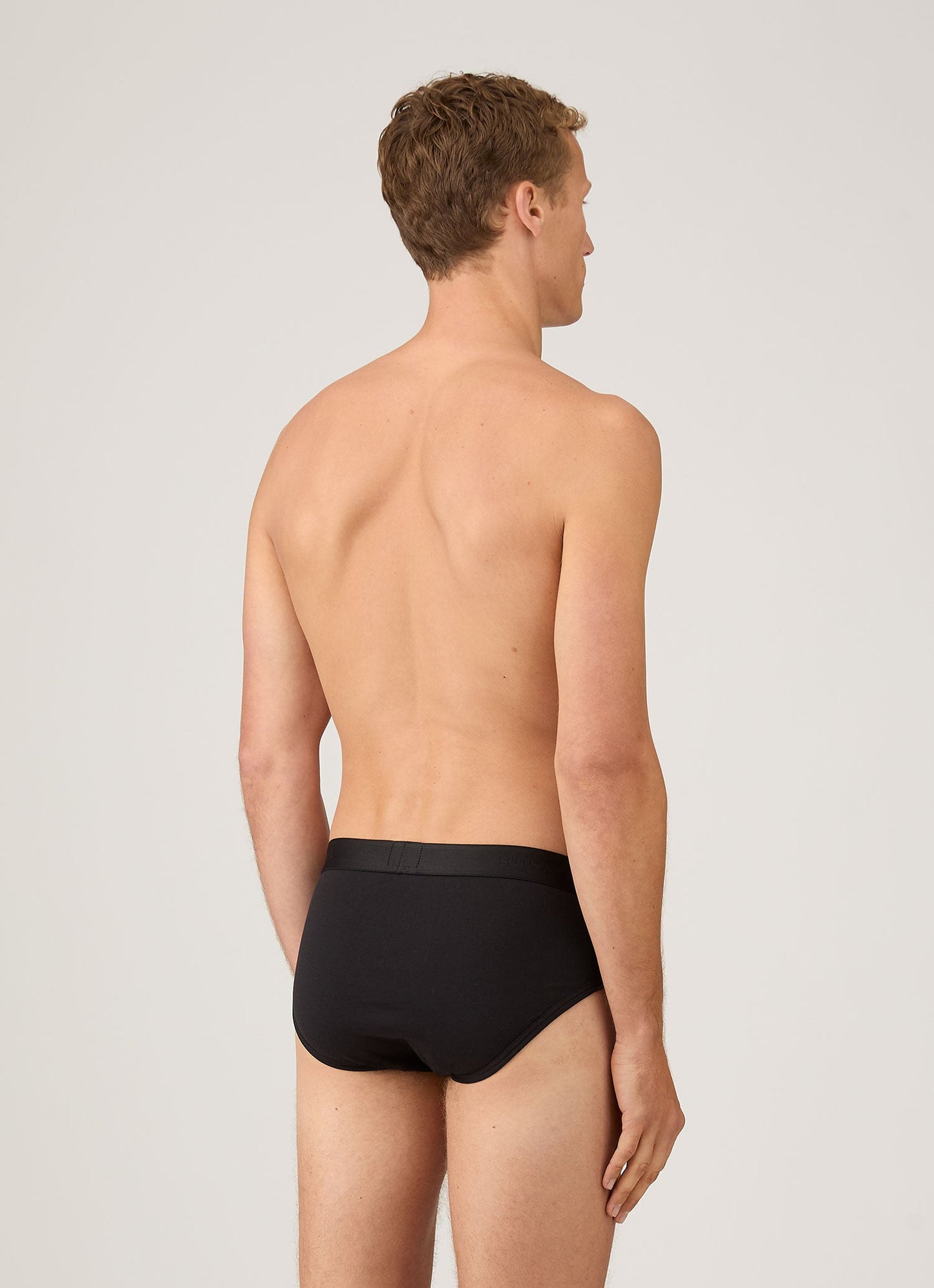 Mens Superfine Cotton Briefs In Black Mbrf4516 Bkaa
