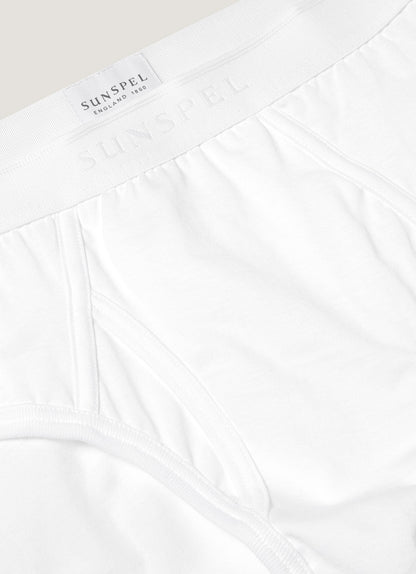 Mens Superfine Cotton Briefs In White Mbrf4516 Whaa