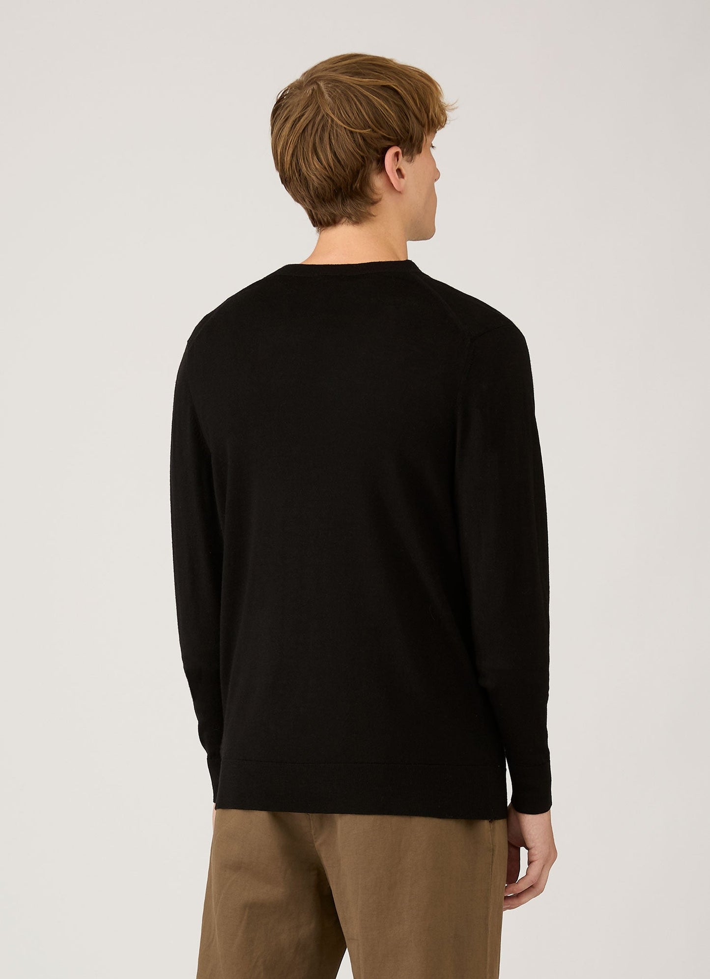 Mens Merino Cardigan In Black Mcar8223 Bkaa
