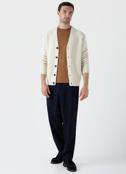 Mens Fisherman Cardigan In Ecru Mcar8237 Whcr