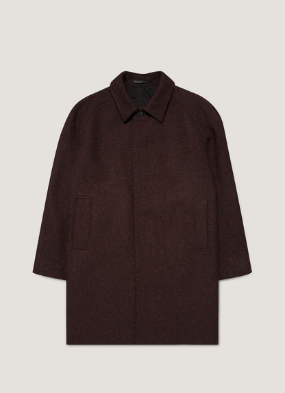 Mens Harris Tweed Car Coat In Truffle Mcoa7333 Brgd
