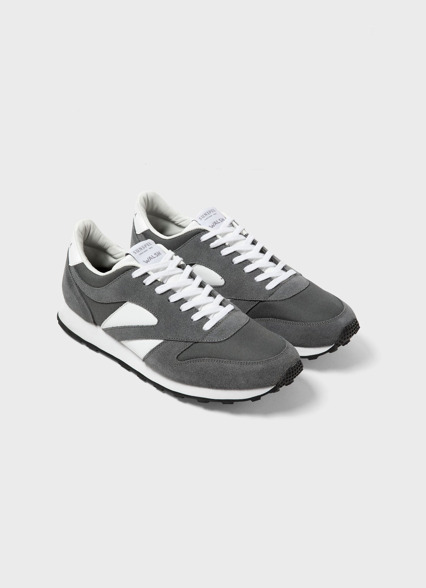 Mens Walsh Sunspel Trainer In Grey White Mftw9391 Gyeh