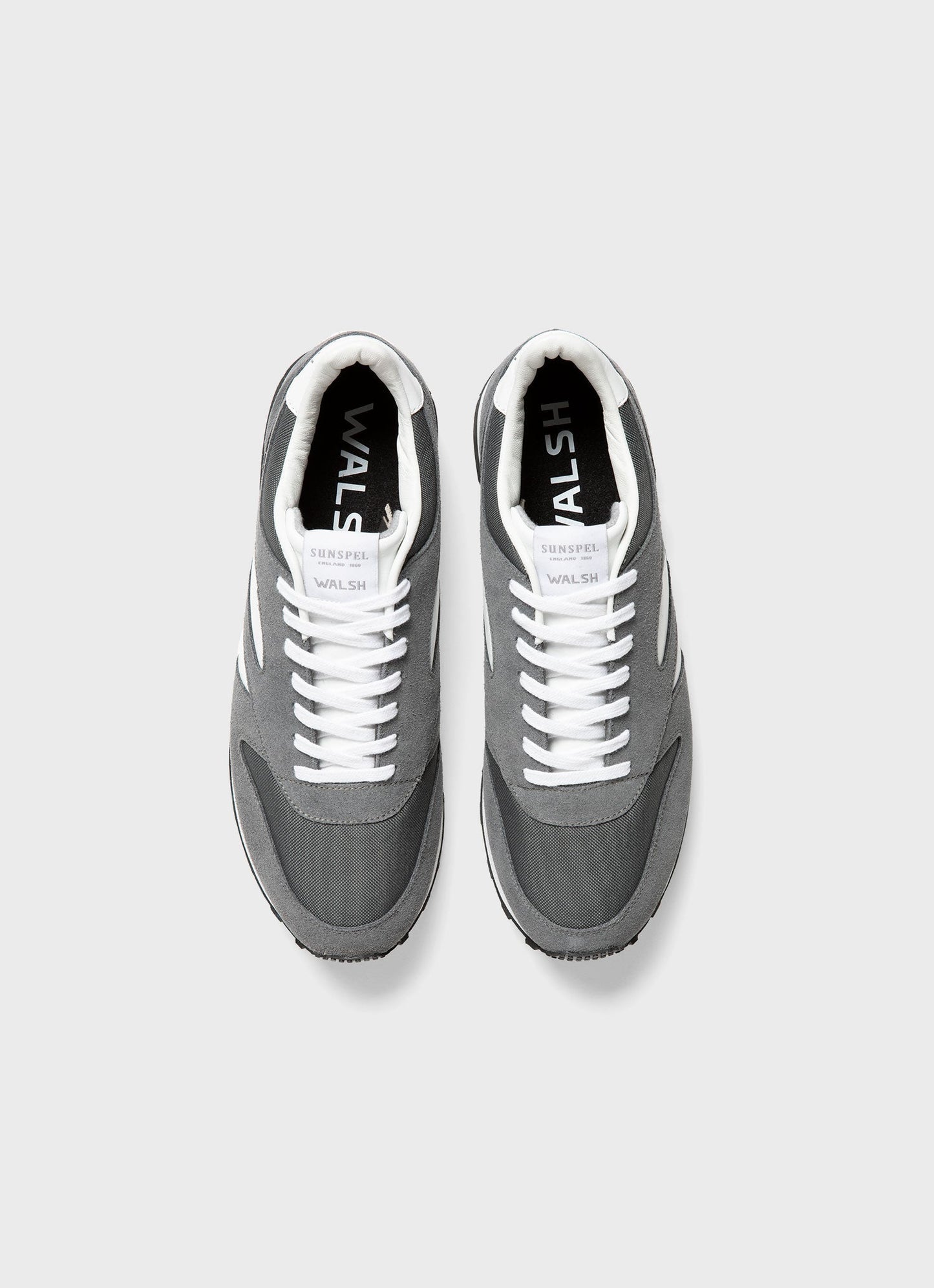 Mens Walsh Sunspel Trainer In Grey White Mftw9391 Gyeh
