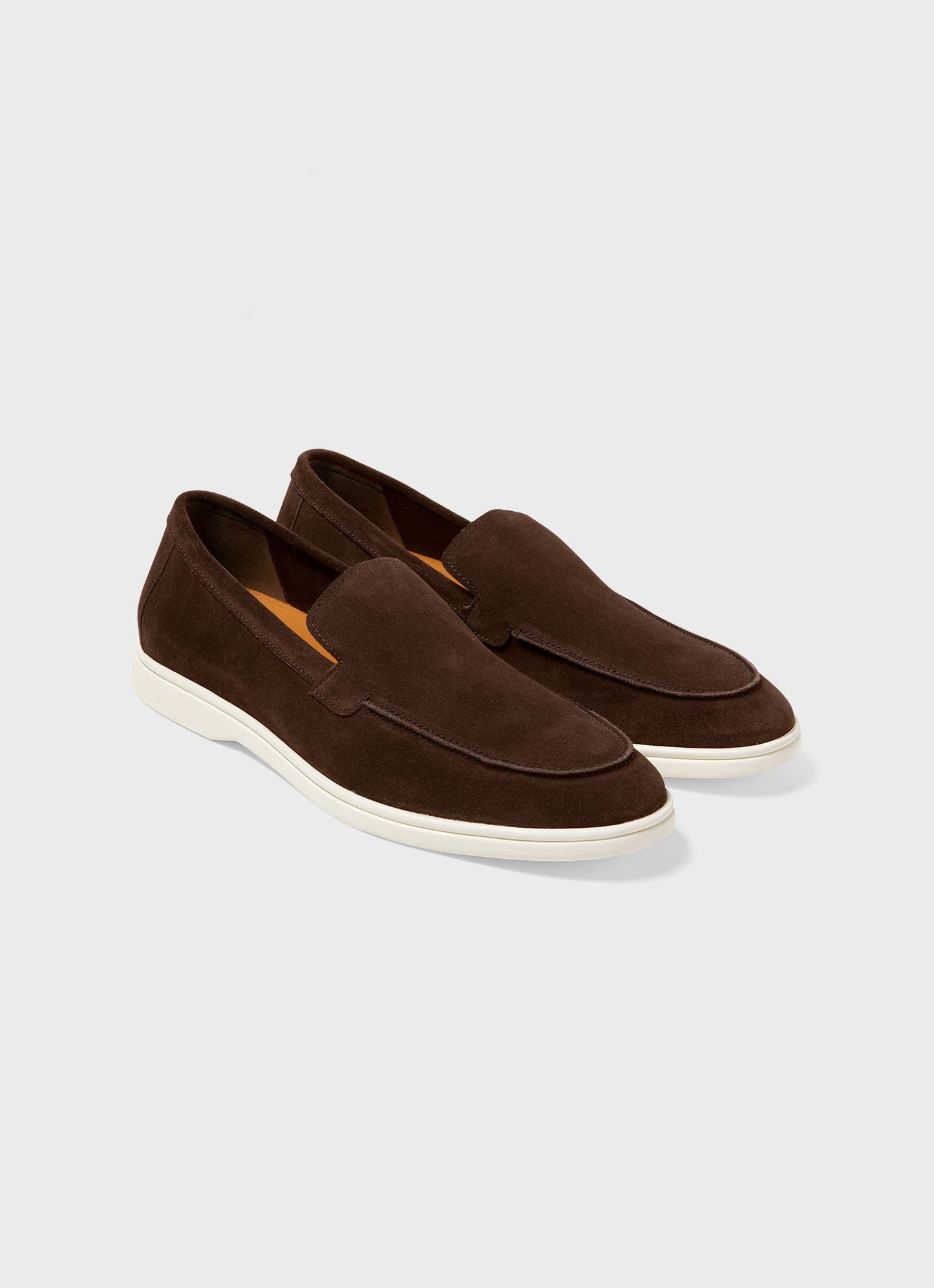 Mens Sunspel Suede Loafer In Brown Mftw9402 Brab