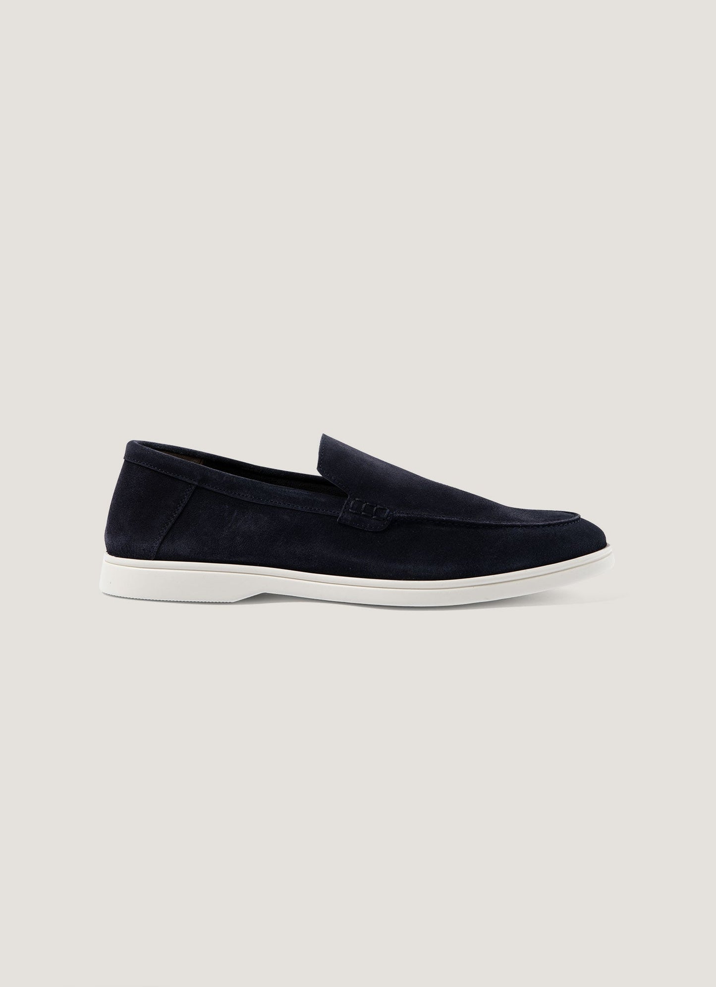 Mens Sunspel Suede Loafer In Navy Mftw9502 Buaa