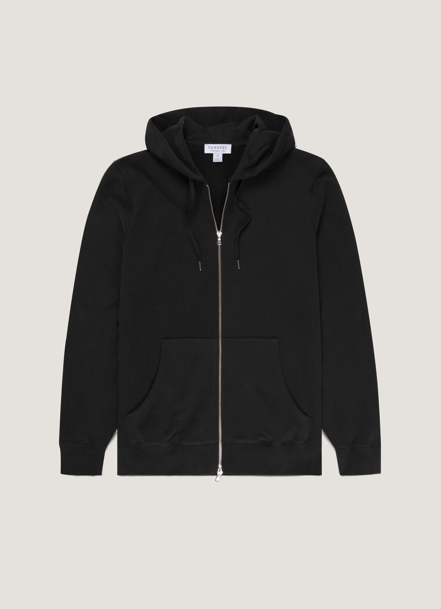 Mens Cotton Loopback Zip Hoody Black Mhod1517