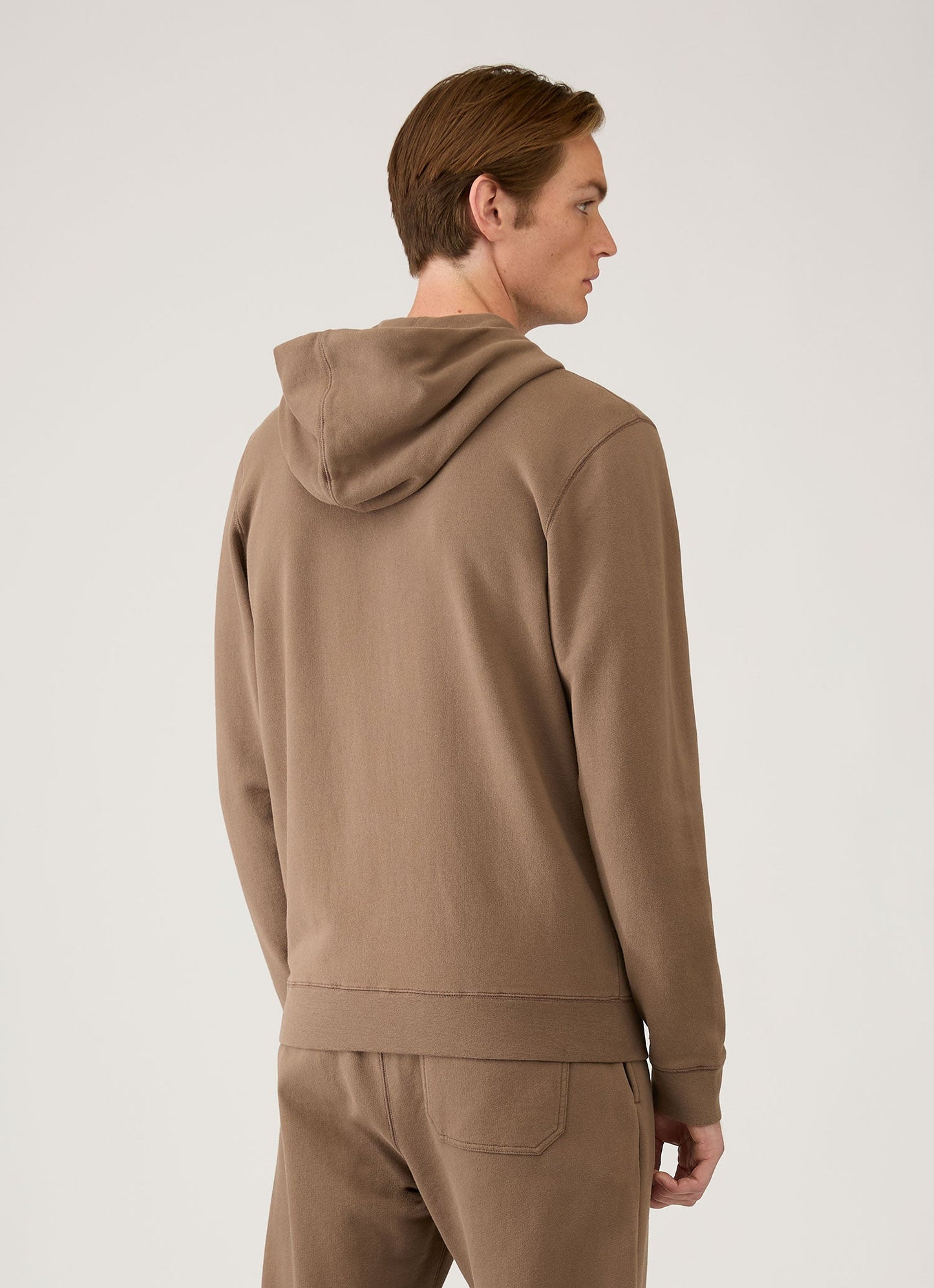Mens Loopback Zip Hoodie In Dark Cedar Mhod1517 Brgr