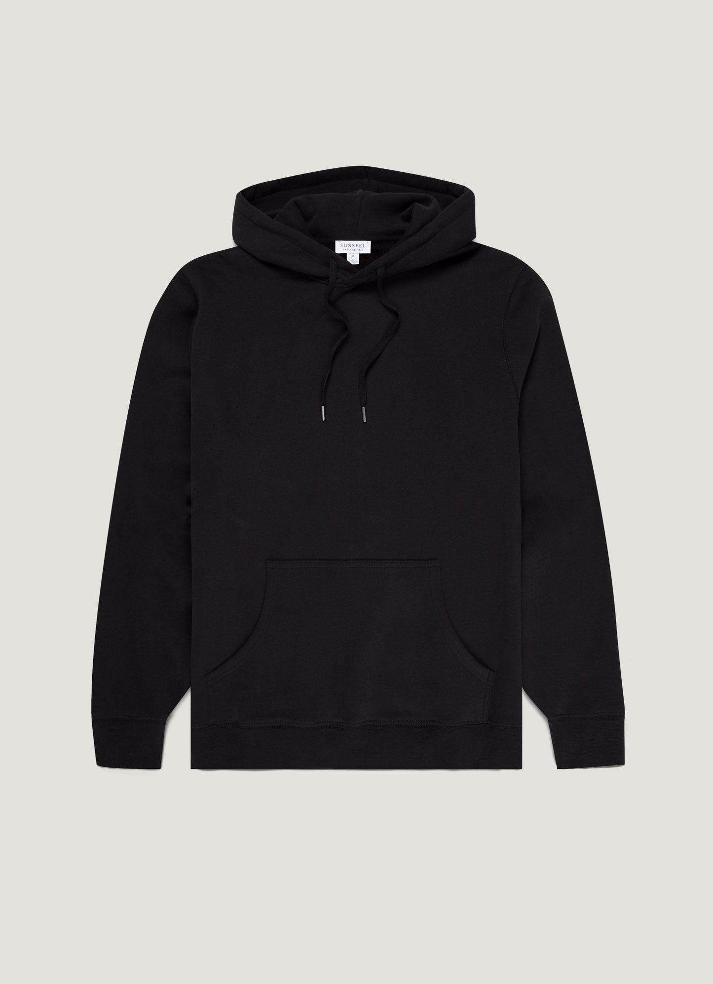 Mens Cotton Loopback Overhead Hoody Black Mhod1525