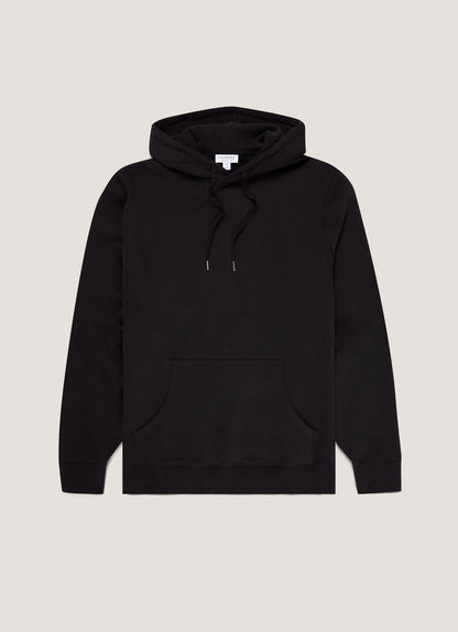 Mens Cotton Loopback Overhead Hoody Black Mhod1525