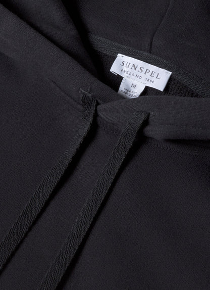 Mens Cotton Loopback Overhead Hoody Black Mhod1525