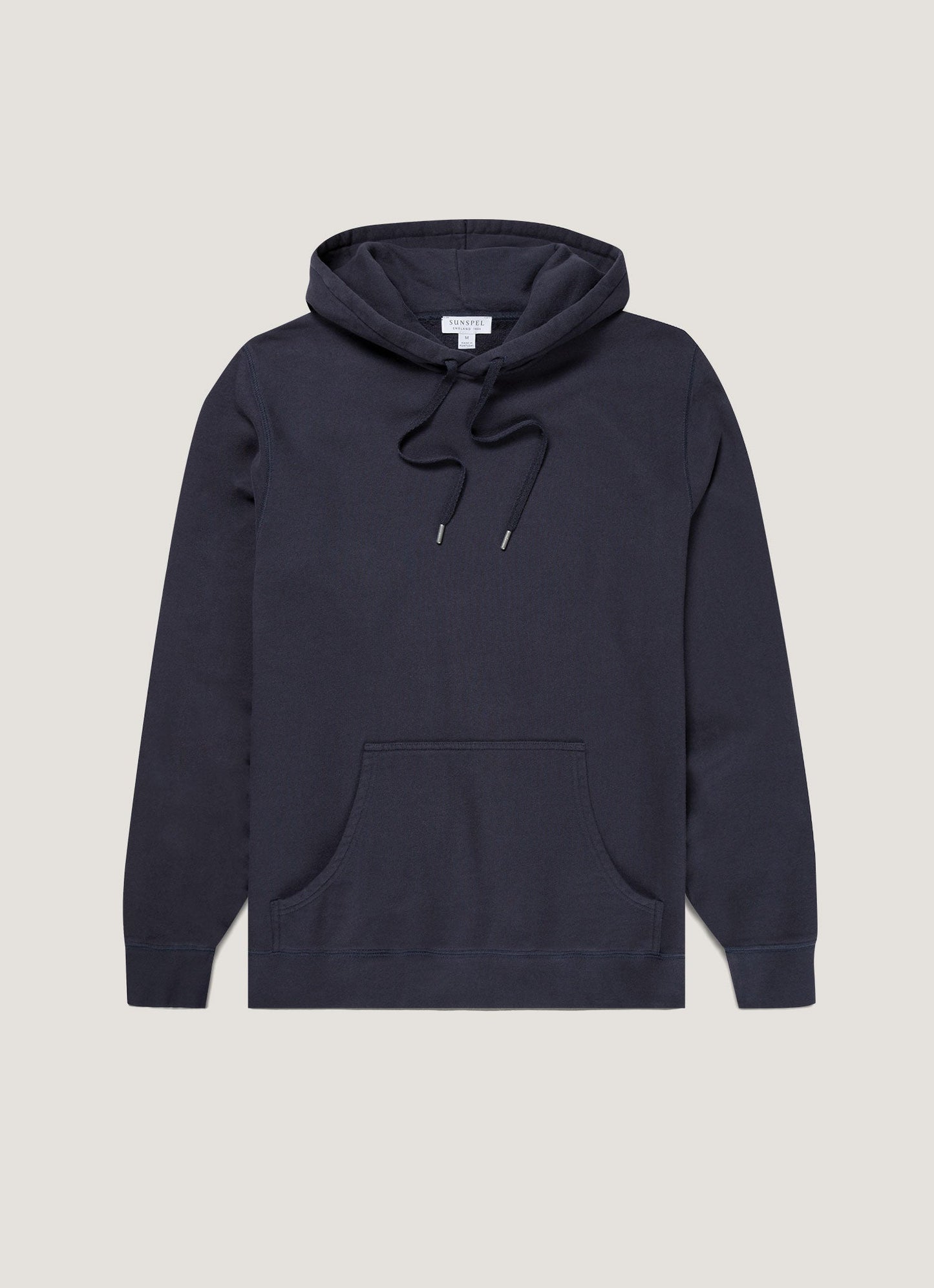 Mens Cotton Loopback Overhead Hoody In Navy