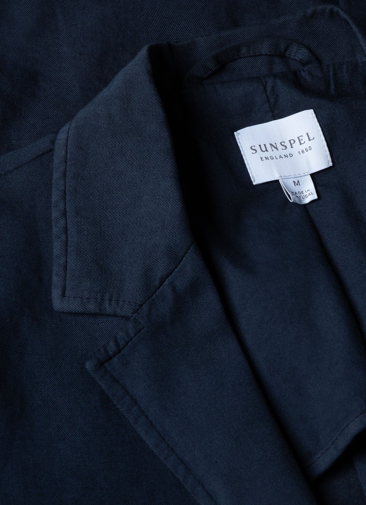 Mens Cotton Linen Unstructured Blazer In Navy1
