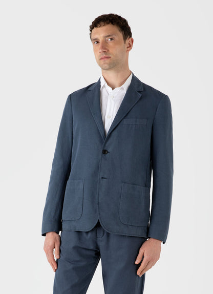 Men S Unstructured Blazer In Shale Blue Mjac7050 Burw