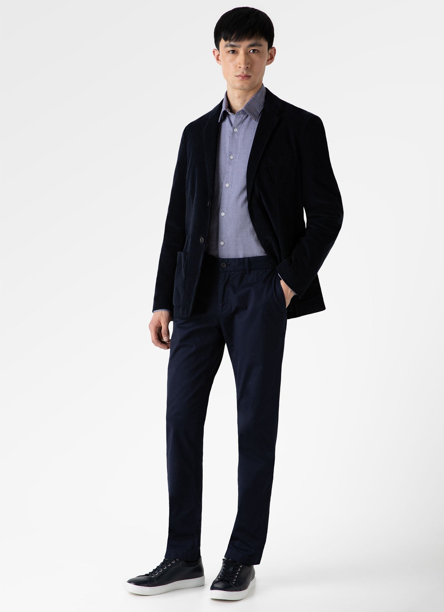 Mens Corduroy Blazer In Navy