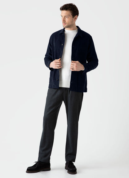 Mens Corduroy Twin Pocket Jacket In Navy Mjac7114 Buaa
