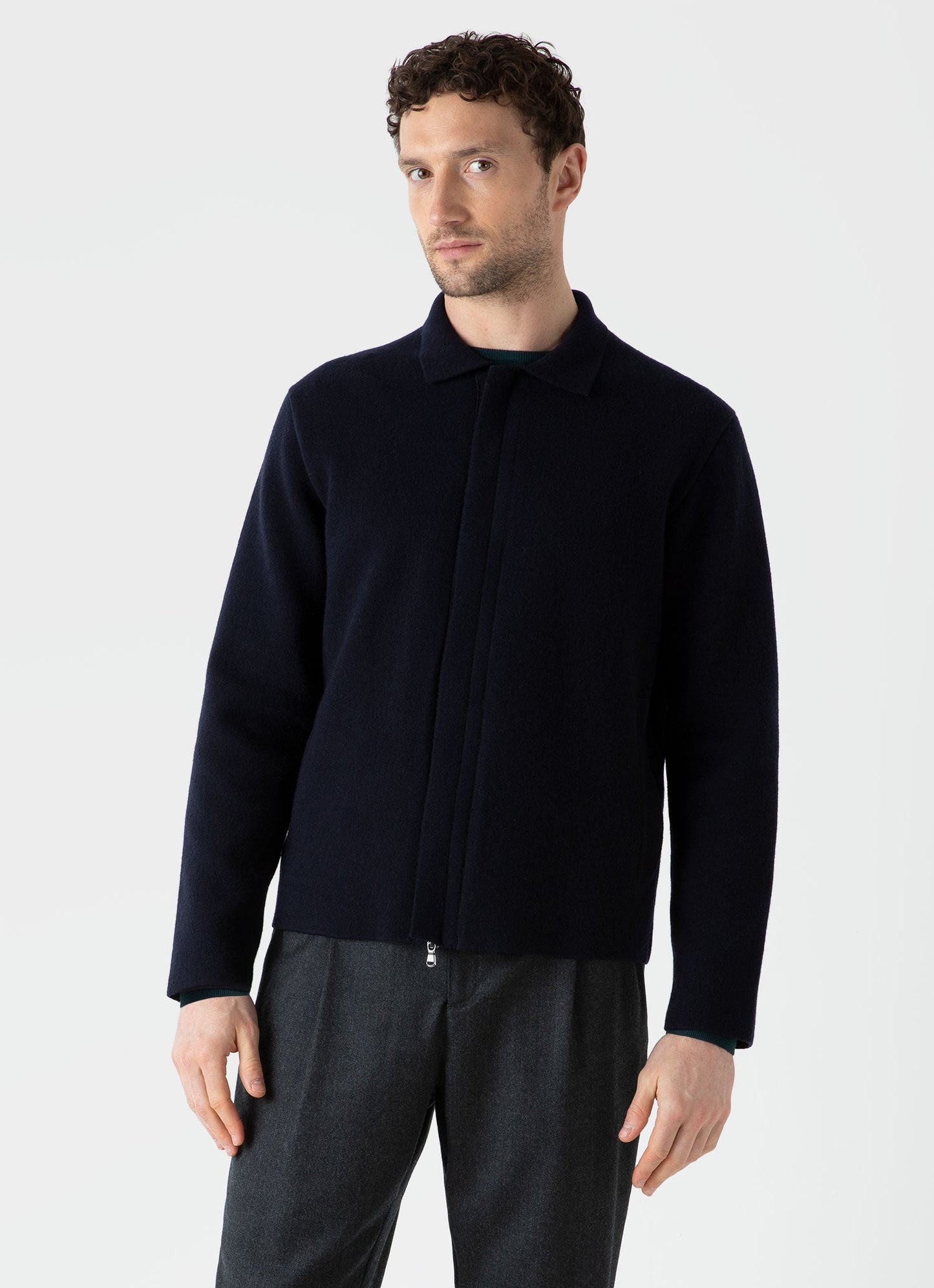 Mens Double Faced Jacket In Navy Mjac7117 Buaa