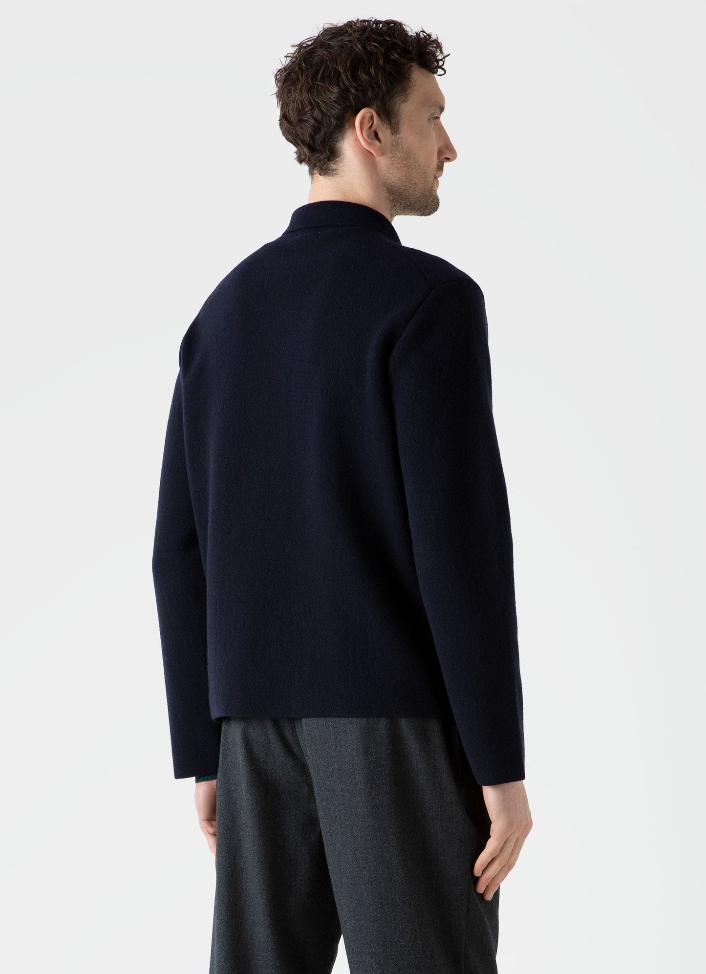 Mens Double Faced Jacket In Navy Mjac7117 Buaa