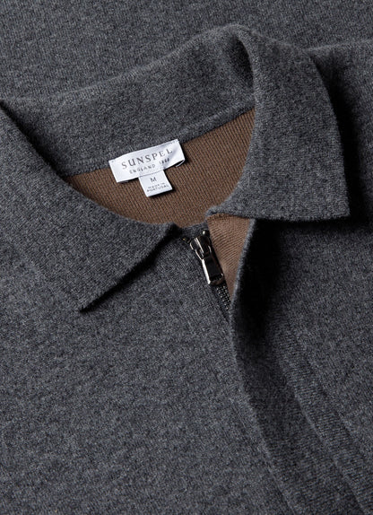 Mens Double Faced Jacket In Charcoal Melange Mjac7117 Gyad