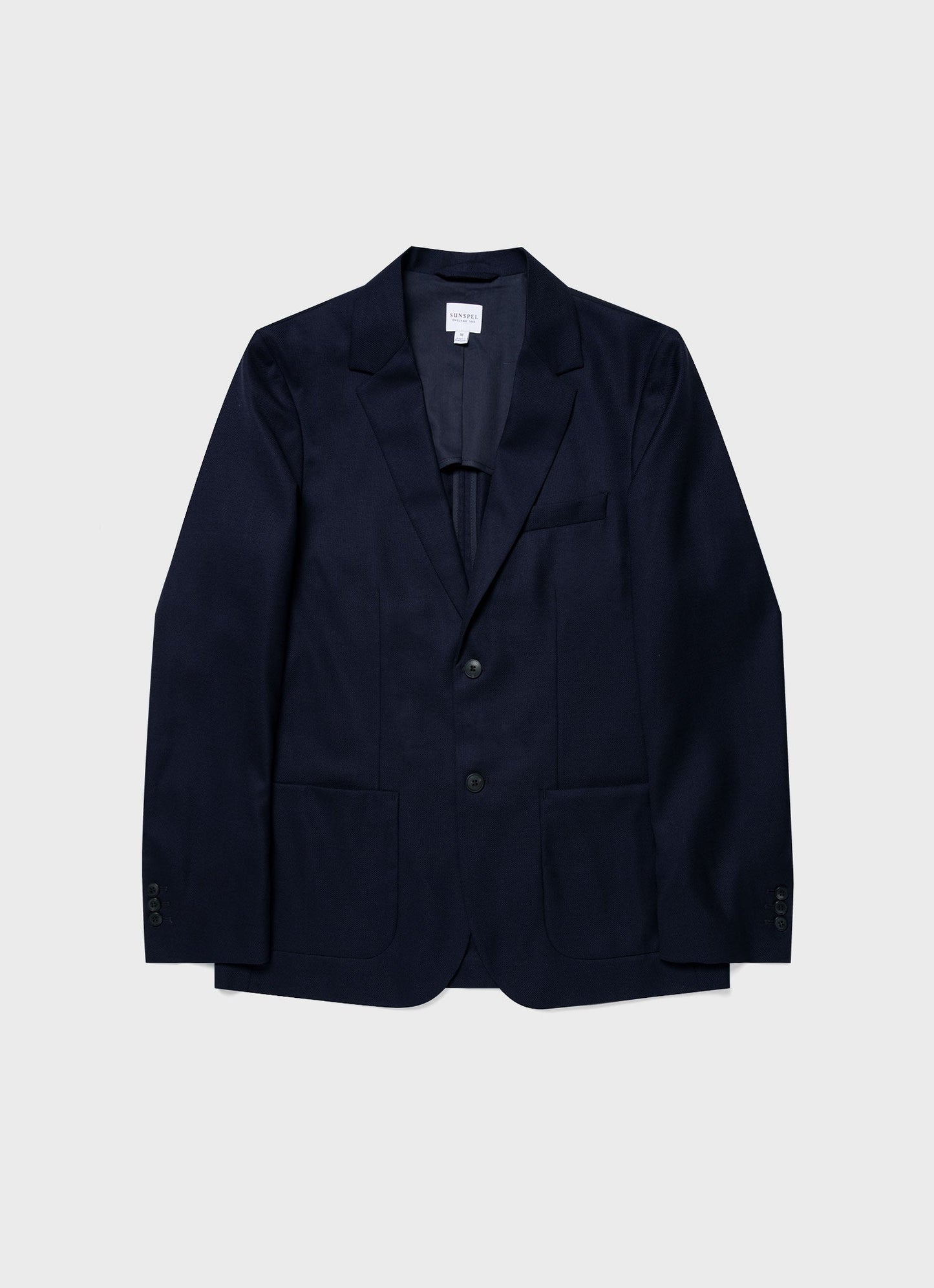 Mens Travel Wool Blazer In Navy Mjac7137 Buaa