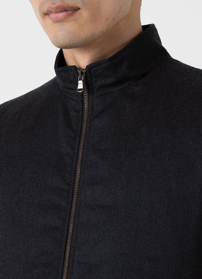 Mens Insulated Wool Gilet In Charcoal Melange Mjac7161 Gyad