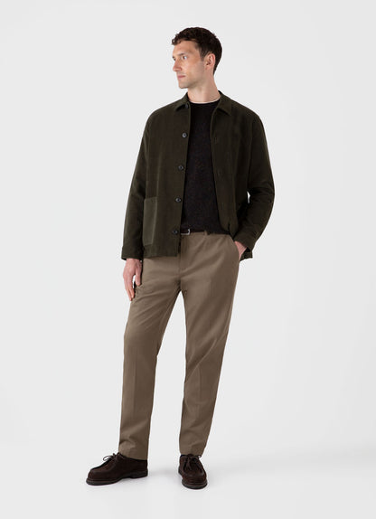 Mens Moleskin Twin Pocket Jacket In Peat Mjac7165 Gnih