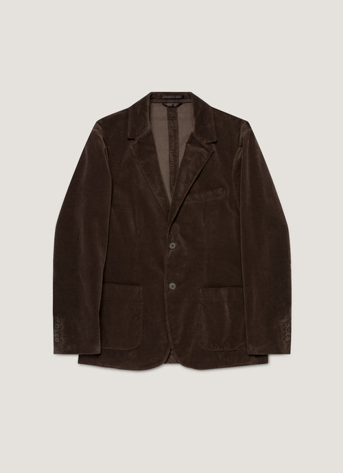 Mens Corduroy Blazer In Coffee Mjac7179 Bref