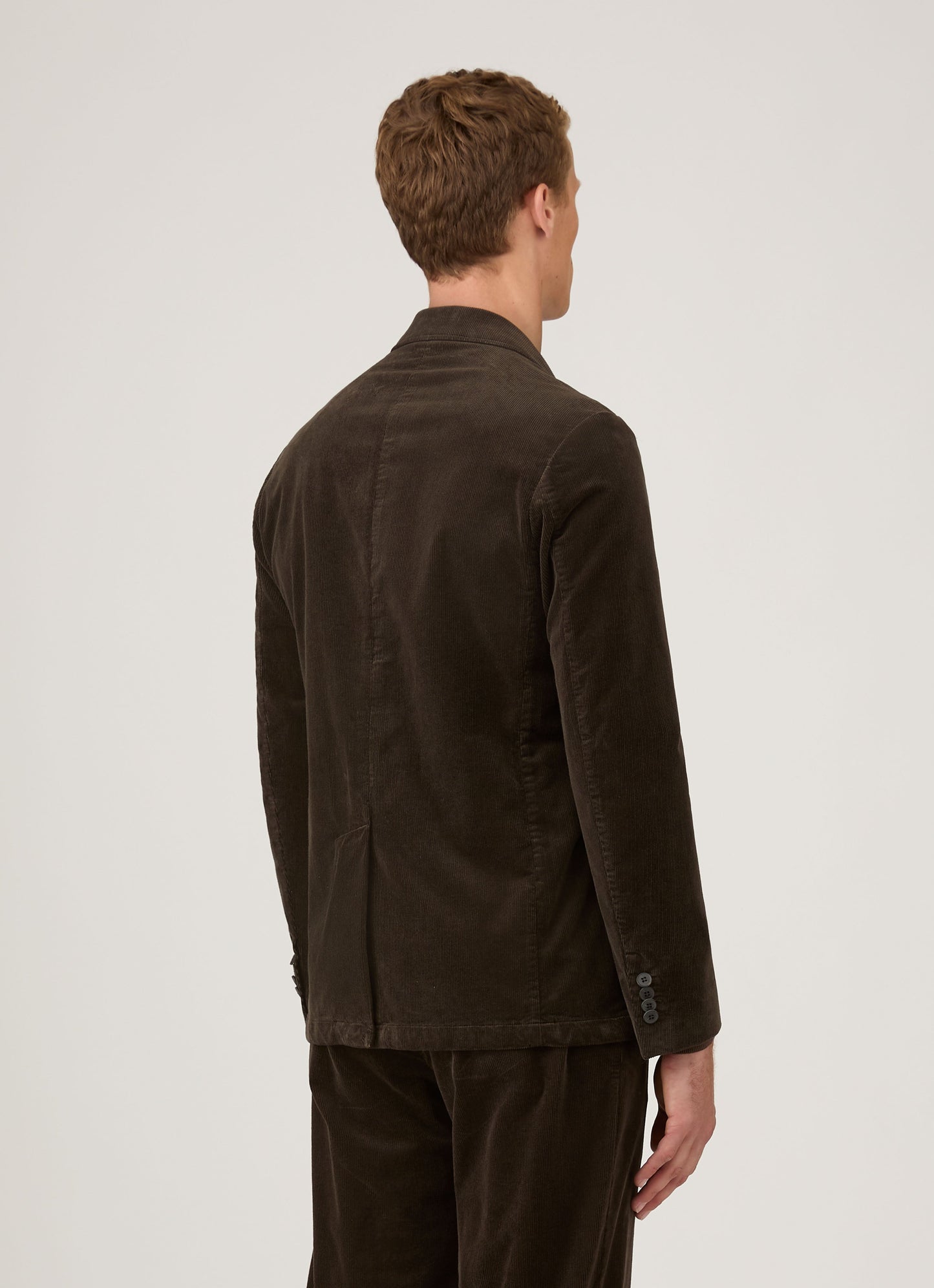Mens Corduroy Blazer In Coffee Mjac7179 Bref