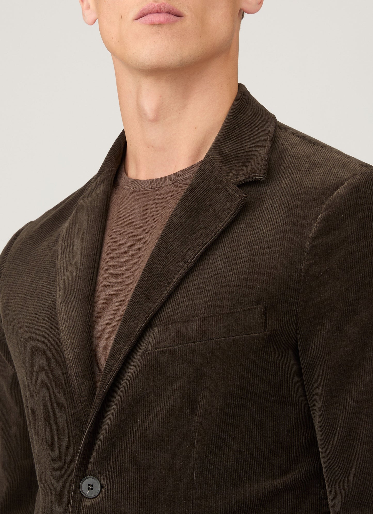 Mens Corduroy Blazer In Coffee Mjac7179 Bref