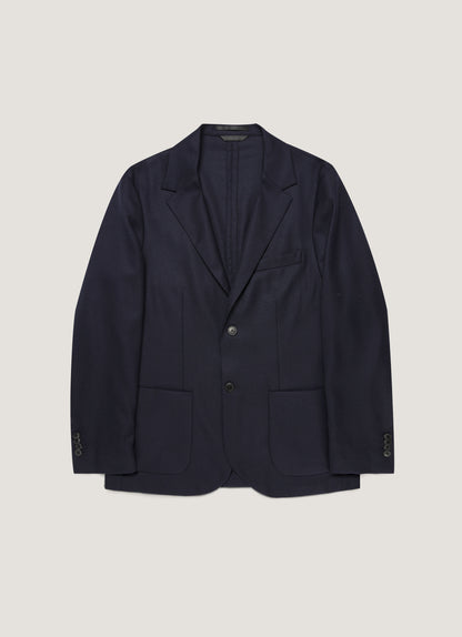Mens Lightweight Travel Wool Blazer In Navy Mjac7197 Buaa