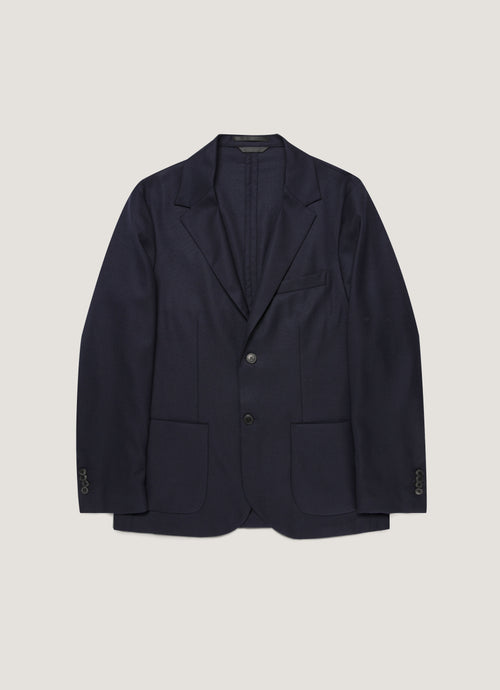 Mens Lightweight Travel Wool Blazer In Navy Mjac7197 Buaa