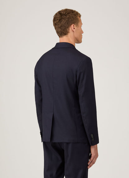 Mens Lightweight Travel Wool Blazer In Navy Mjac7197 Buaa