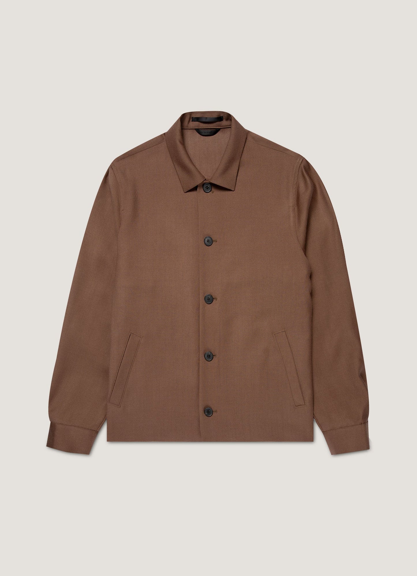 Mens Wool Twill Jacket In Light Brown Mjac7201 Brdb