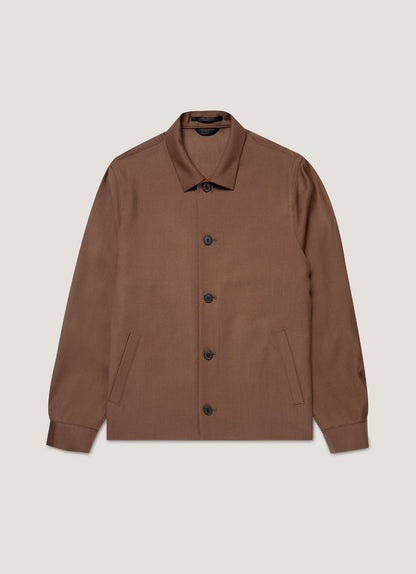 Mens Wool Twill Jacket In Light Brown Mjac7201 Brdb