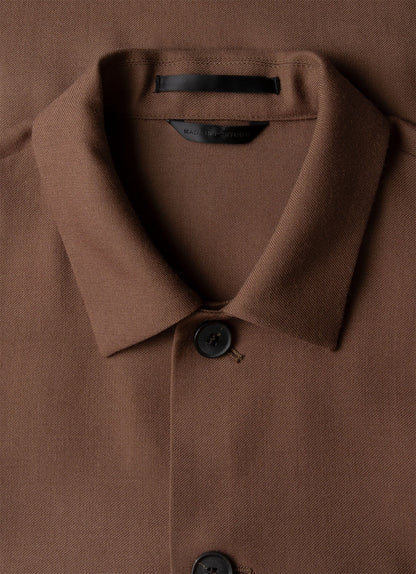 Mens Wool Twill Jacket In Light Brown Mjac7201 Brdb