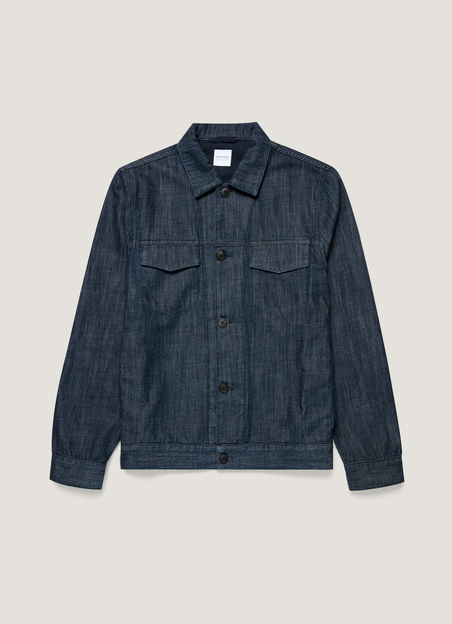 Mens Japanese Denim Jacket In Rinse Wash Denim Mjac7206 Bupc
