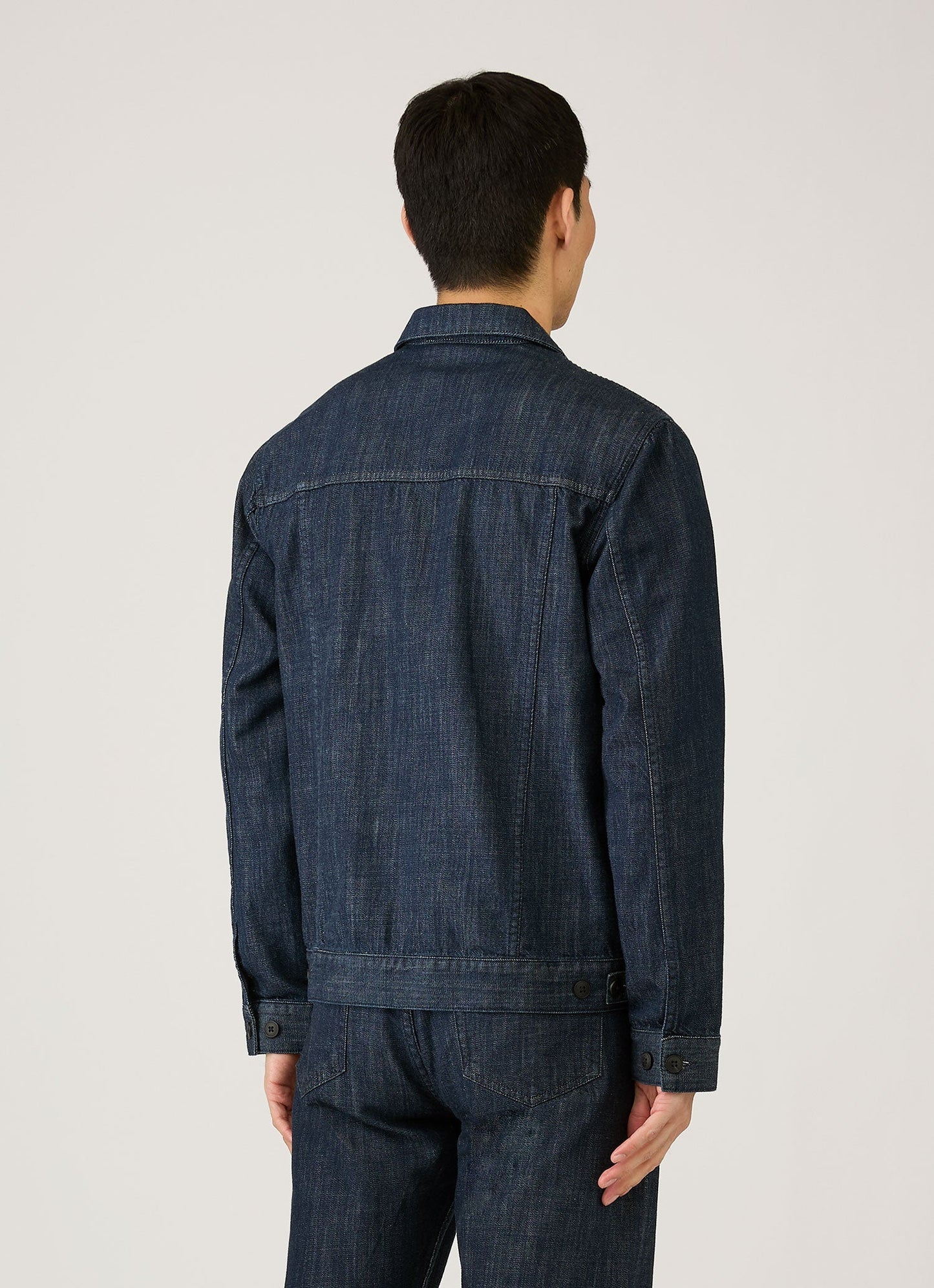 Mens Japanese Denim Jacket In Rinse Wash Denim Mjac7206 Bupc