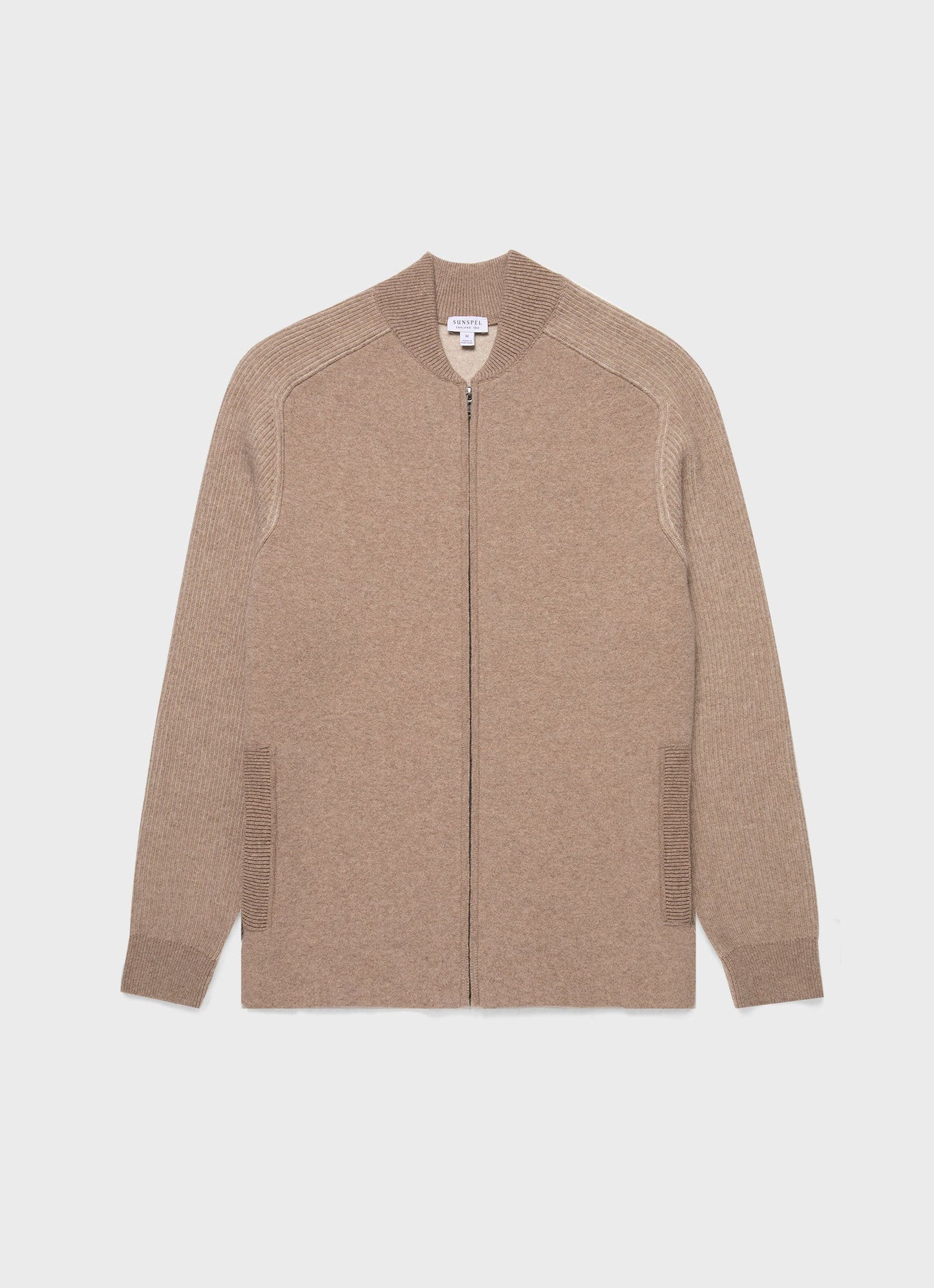 Mens Double Faced Bomber Jacket In Light Sandstone Mjac8265 Brfd