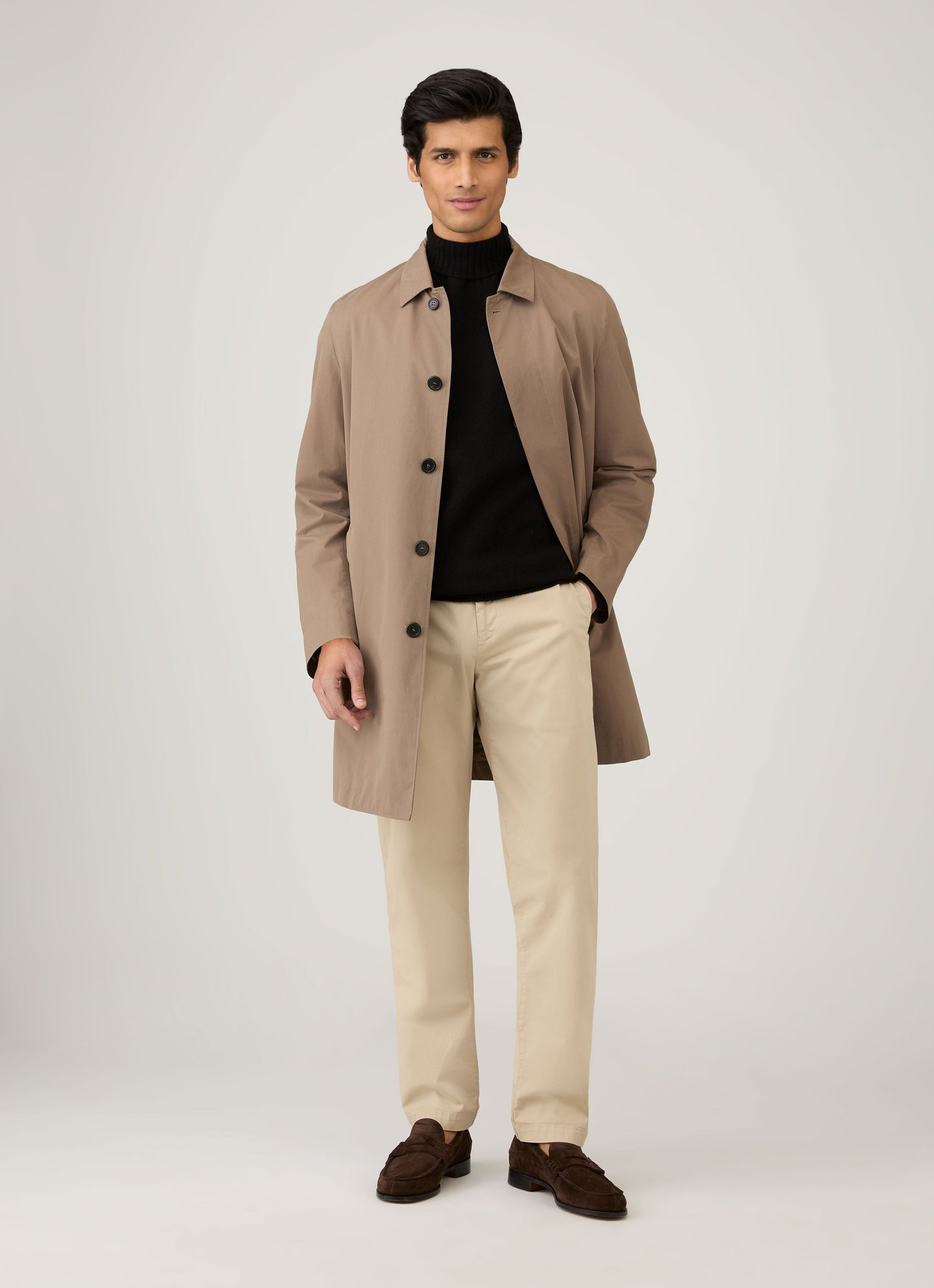 Mens Lambswool Roll Neck In Black Mjum8129 Bkaa