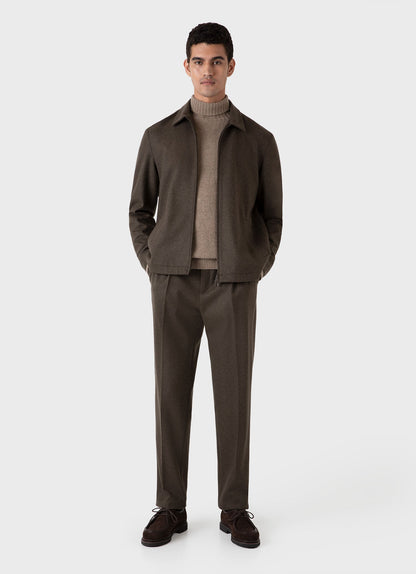 Mens Lambswool Roll Neck In Sandstone Mjum8129 Brfc