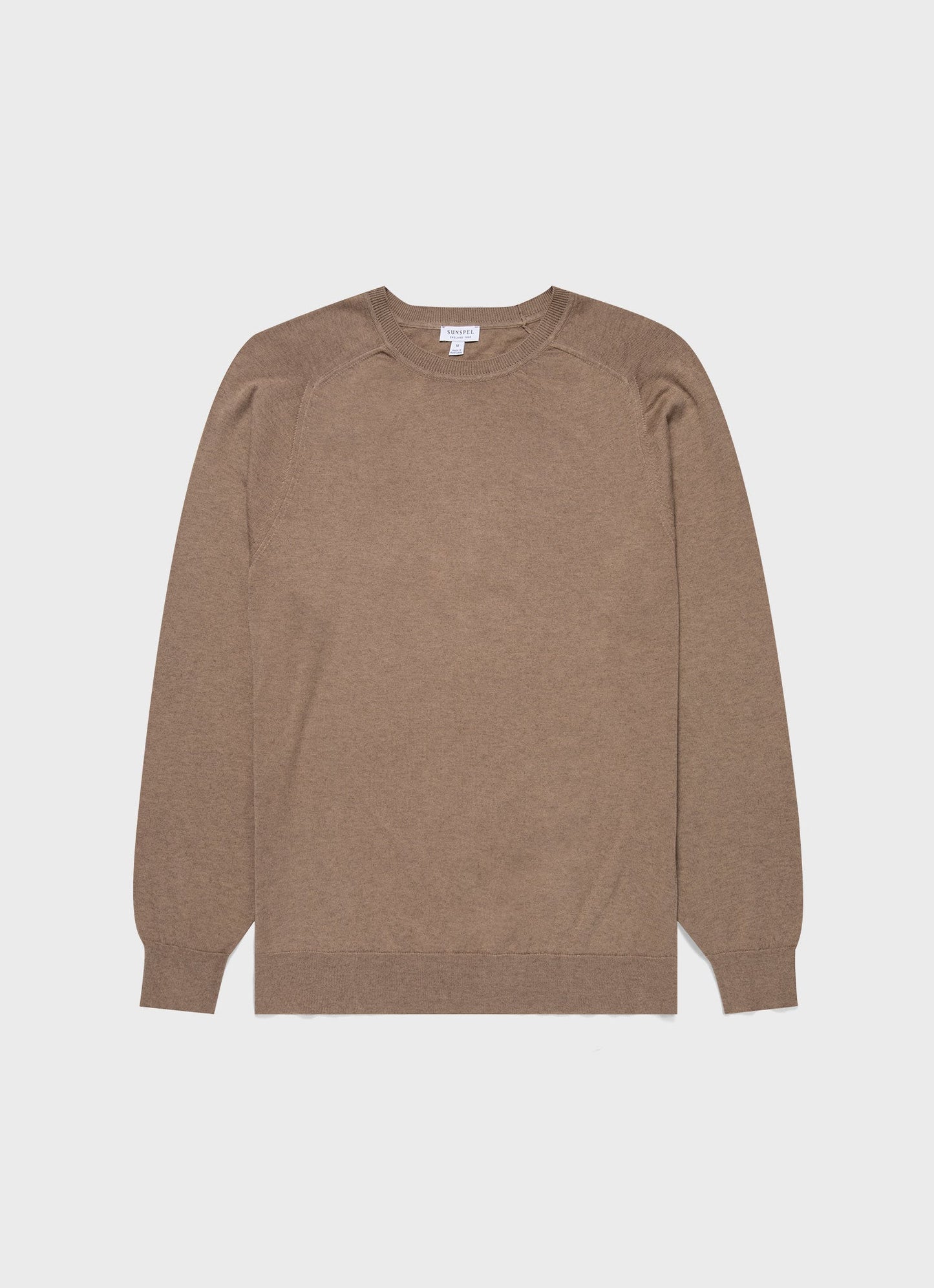 Mens Sea Island Cashmere Crew Neck Jumper In Oat Mjum8203 Whak