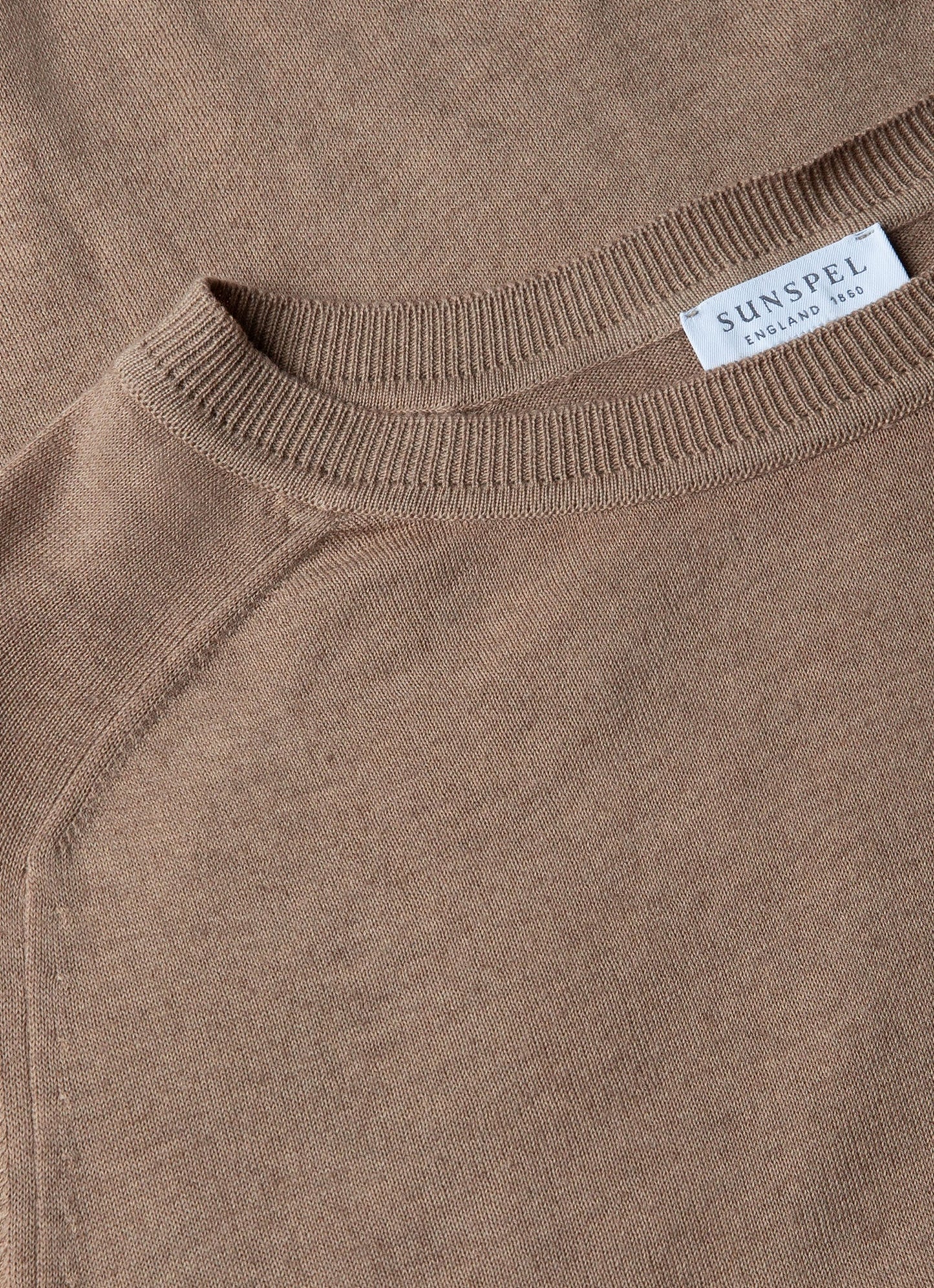 Mens Sea Island Cashmere Crew Neck Jumper In Oat Mjum8203 Whak