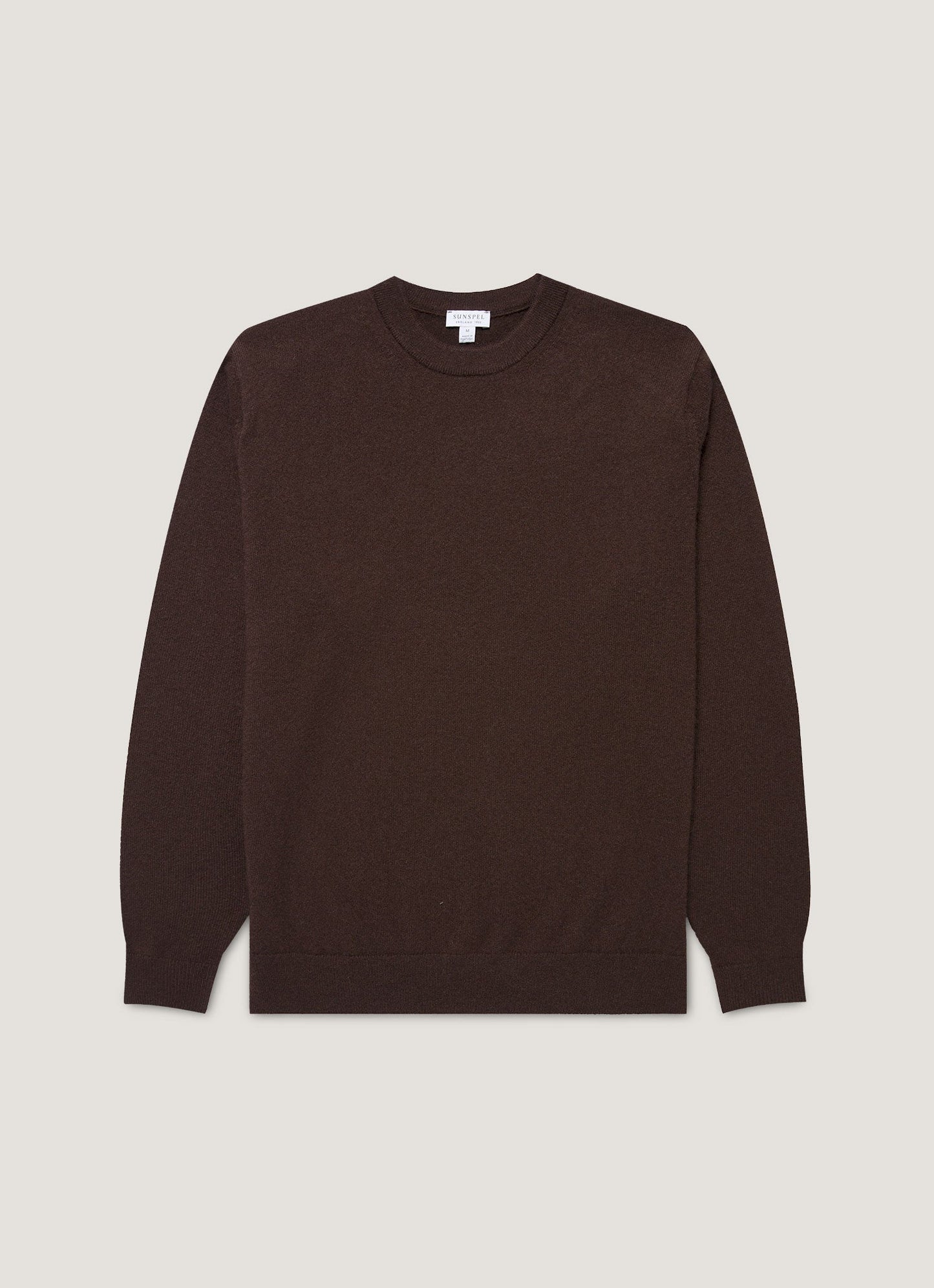 Mens Cashmere Crew Neck Jumper In Truffle Mjum8291 Brgd