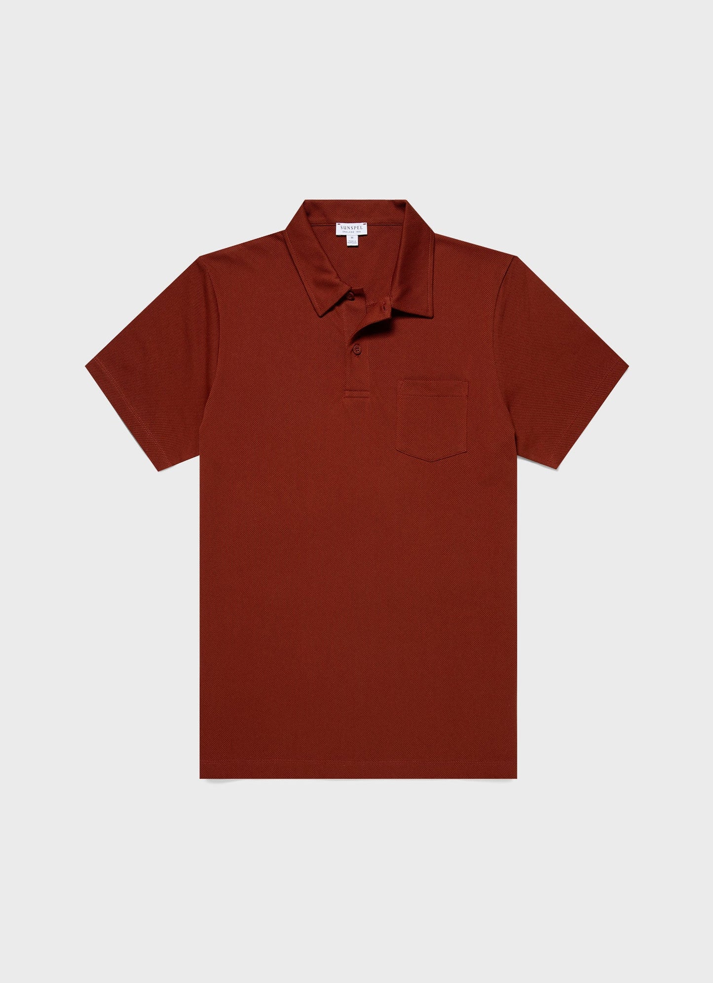 Mens Riviera Polo Shirt In Dark Clay Mpol1026 Brfp