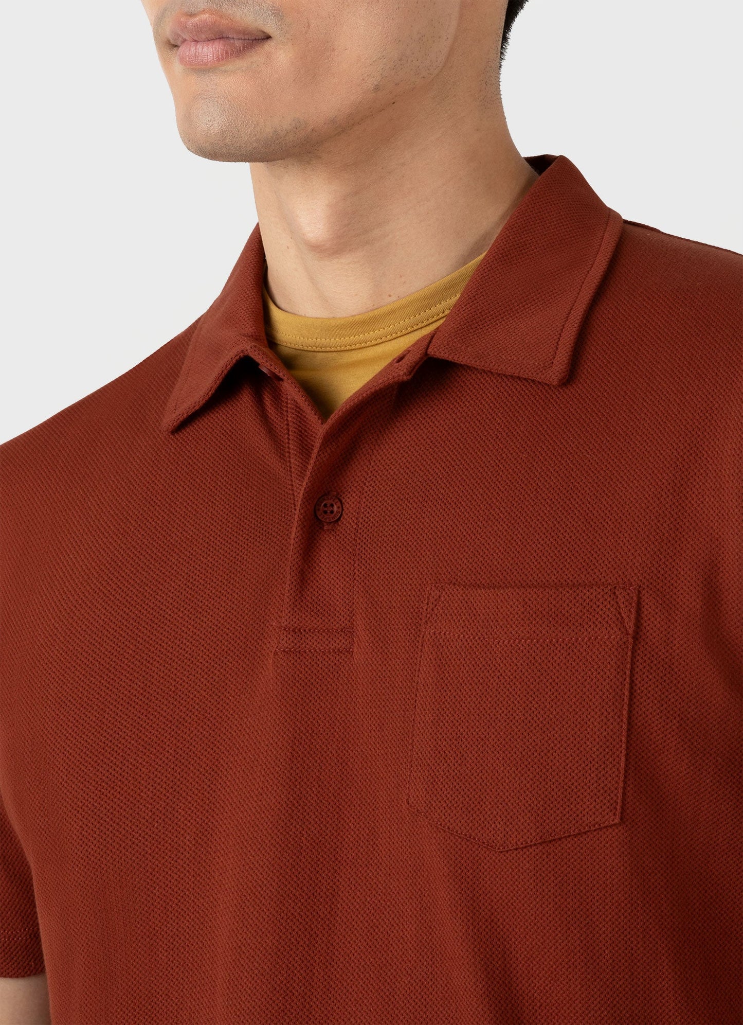 Mens Riviera Polo Shirt In Dark Clay Mpol1026 Brfp