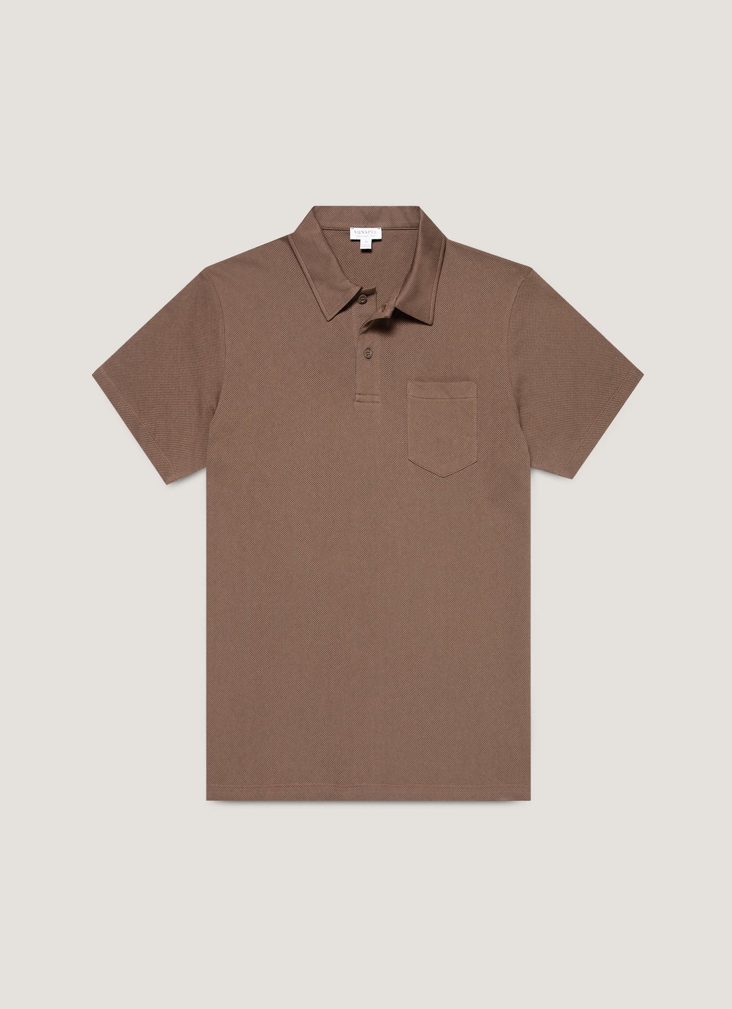 Mens Riviera Polo Shirt In Bark Mpol1026 Brgc