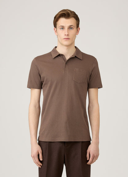 Mens Riviera Polo Shirt In Bark Mpol1026 Brgc