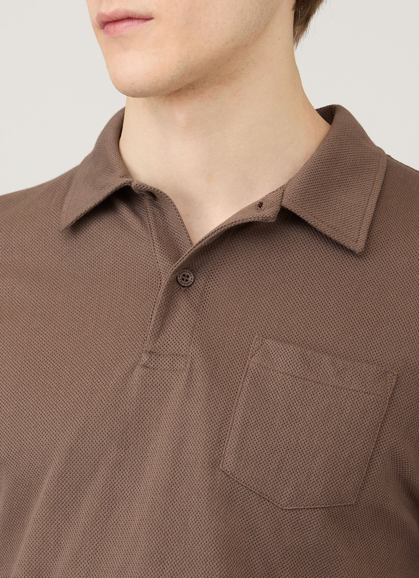 Mens Riviera Polo Shirt In Bark Mpol1026 Brgc