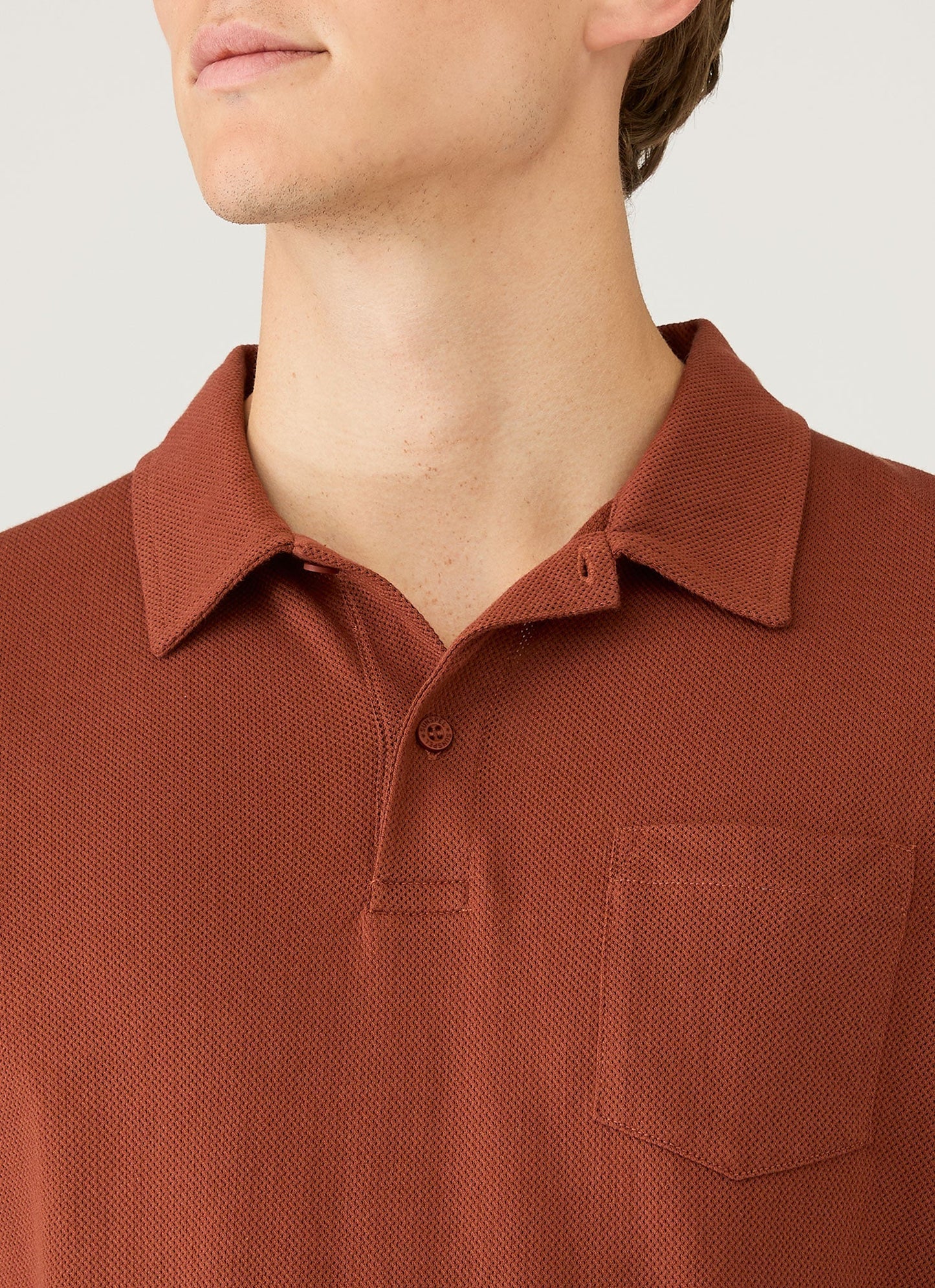 Mens Riviera Polo Shirt In Rust Mpol1026 Brgp