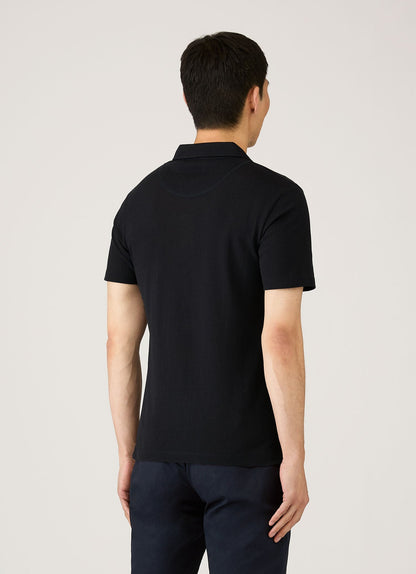 Mens Riviera Polo Shirt In Midnight Navy Mpol1026 Buvn