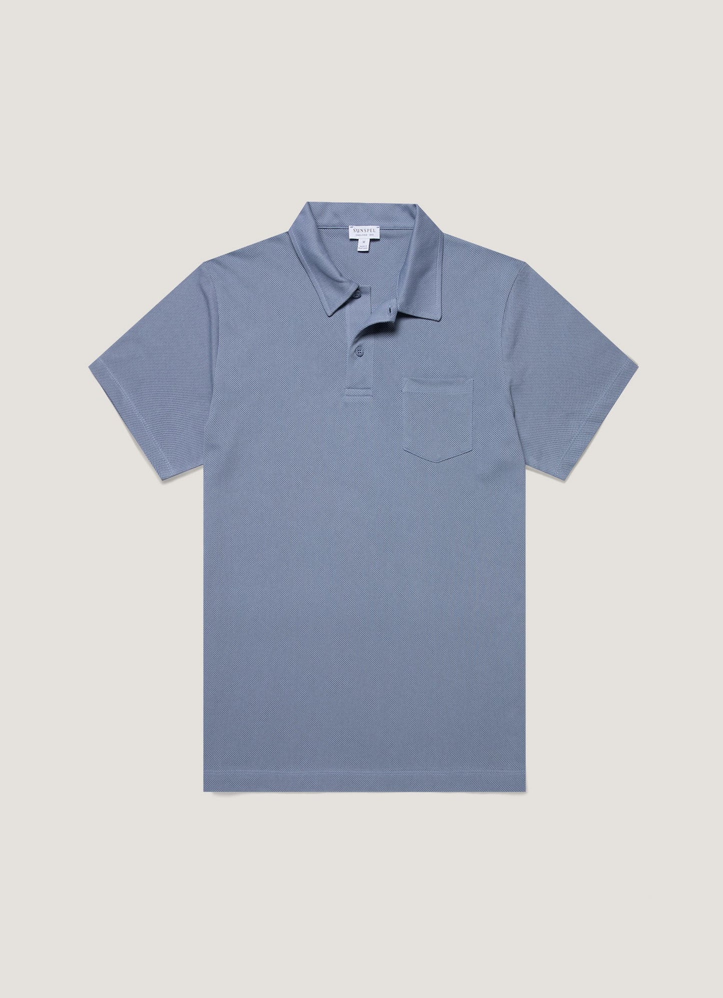 Mens Riviera Polo Shirt In Vintage Blue Mpol1026 Buwb